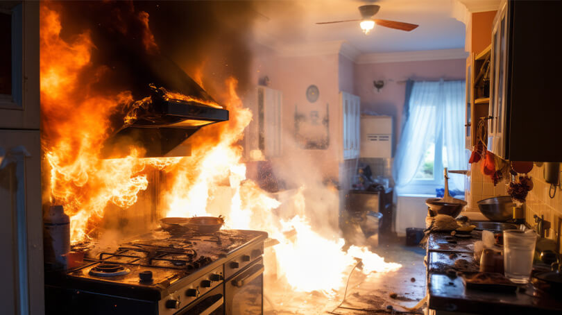 Wohnungsbrand Küche